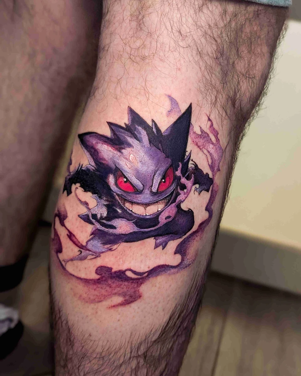 Tatouage Gengar violet — Louccia